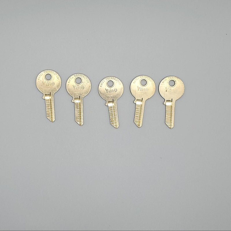 5x Yale RN110 Key Blanks J JMK Keyway Nickel Silver 6 Pin NOS 3