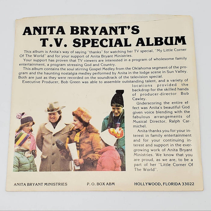 Anita Bryant's TV Special Album Mini LP Record Anita Bryant Ministries 1980 2