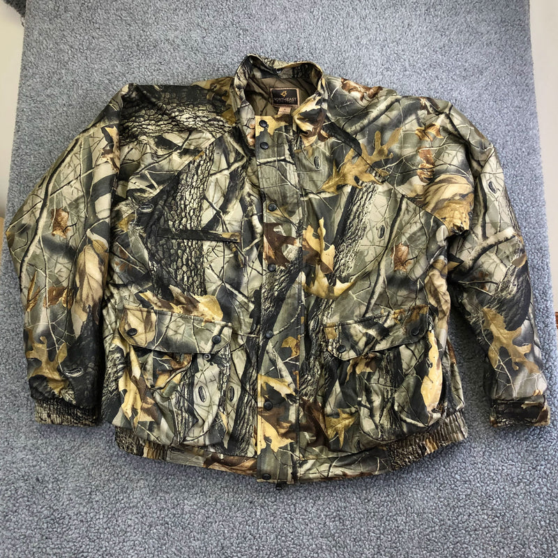 Northeast Outfitters Hunting Coat Jacket Mens XL Camo Woods Outdoors No Hood