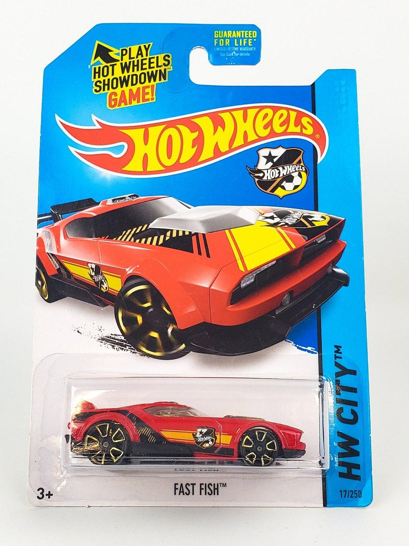 Hot Wheels 2014 Red Fast Fish HW City: HW Goal 17/250 BFC40 1