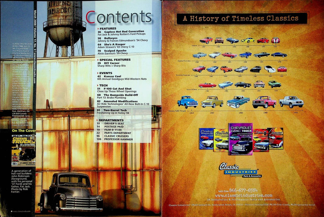 Classic Trucks Magazine March 2008 Vol 17 No 3 Reshaping F-100 Fenders