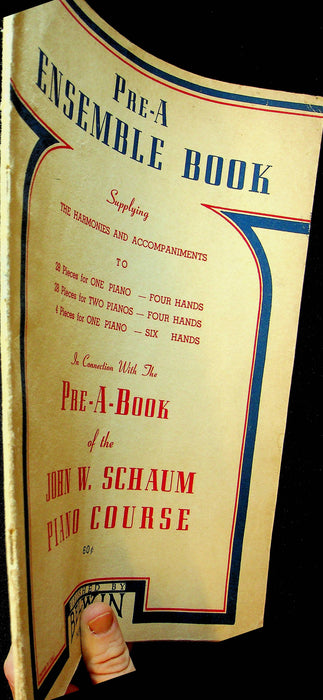 Pre-A Ensemble Book John W. Schaum Piano Course Belwin 1946 Accompaniments 3