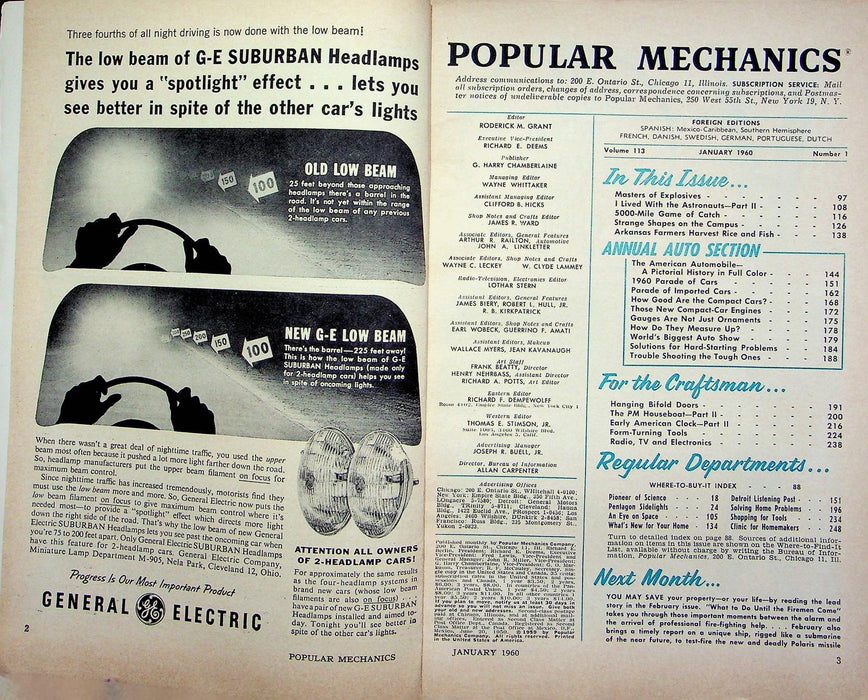 Mechanix Illustrated Magazine January 1960 Parade of Imported Cars American Auto