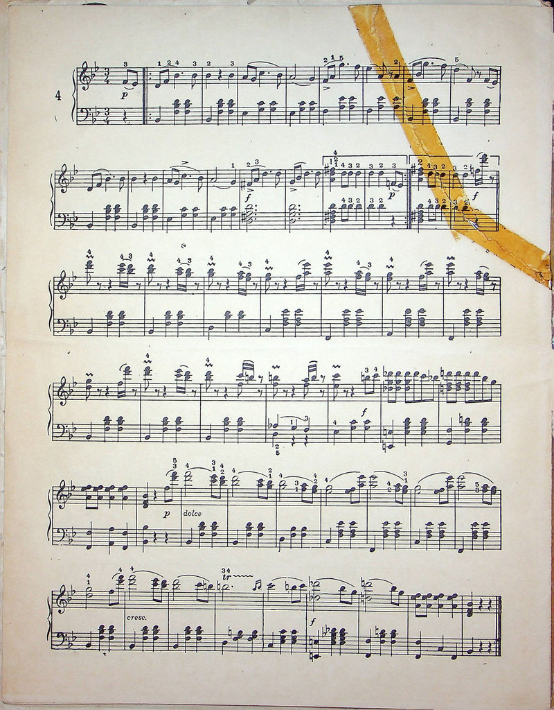 Sheet Music Tales From The Vienna Woods Johann Strauss Waltz Piano Solo 1940 4