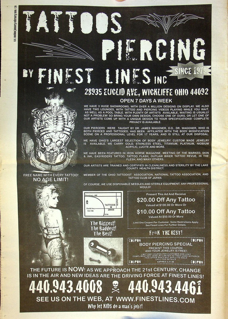 U.S Rocker Magazine Vol 9 No.2 1998 The Best & Worst of 1997