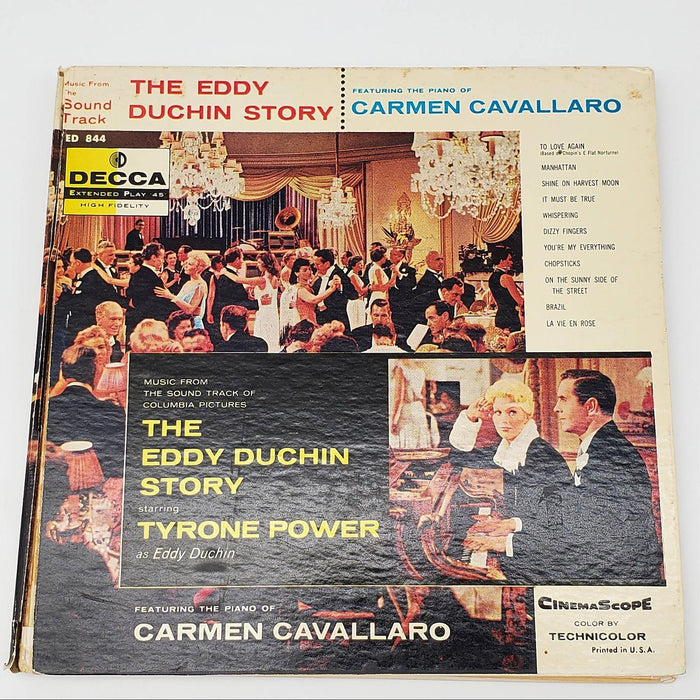 Carmen Cavallaro The Eddy Duchin Story 3x EP Record Decca 1956 ED 844 1