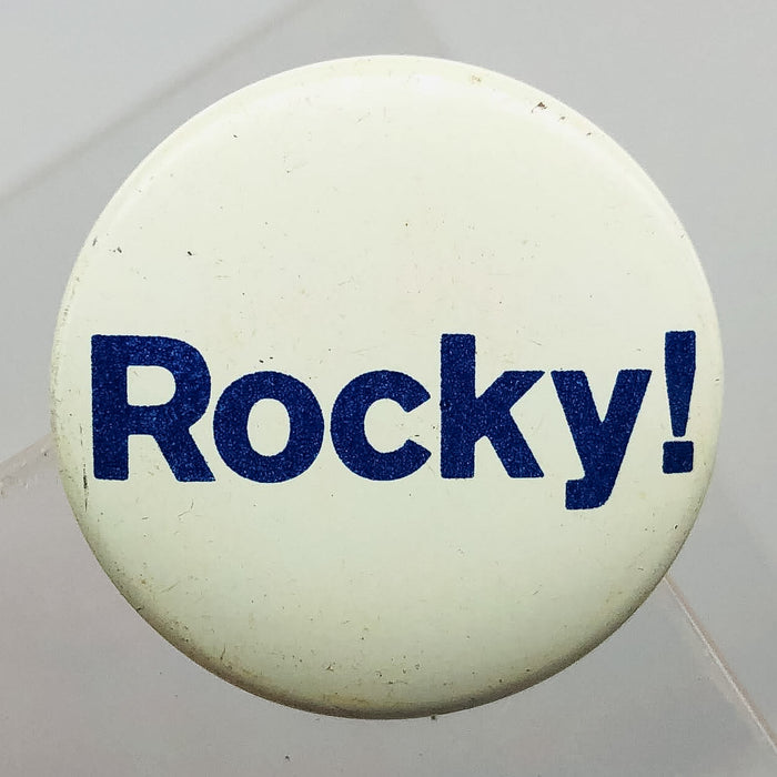 Rocky Button Pin 1" Indiana Democrat Lt. Governor Robert Rock 1960s Campaign