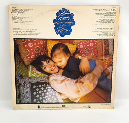 Helen Reddy Love Song For Jeffrey Record 33 RPM LP SO-11284 Capitol Records 1974 2