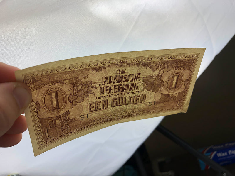 Netherlands Een 1 One Gulden Japanese Invasion Money JIM De Japansche Regeering