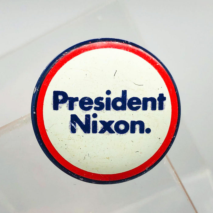 President Nixon Button 1" Pin Presidential Political Campaign Red White Blue 10