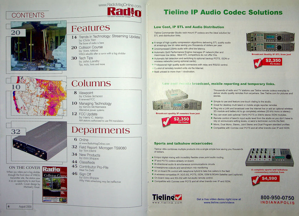 Radio Magazine The Radio Technology Leader Aug 2009 WILQ Backyard Broadcasting