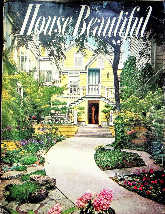 House Beautiful Magazine April 1955 Japanese Principles Cooking Garden Lighting