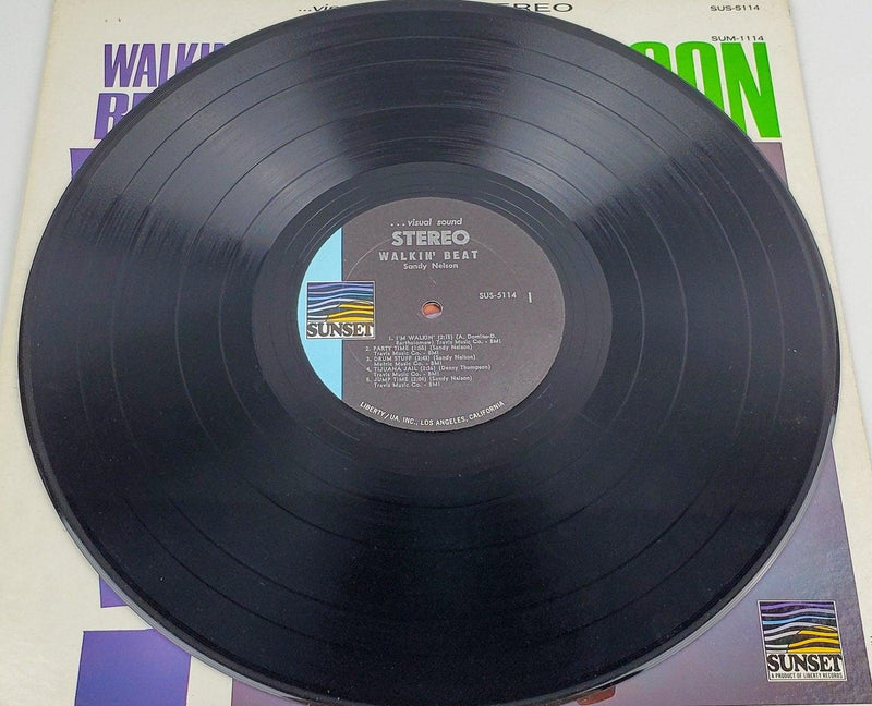Sandy Nelson Walkin' Beat Record 33 RPM LP SUS-5114 Sunset Records 1969 3
