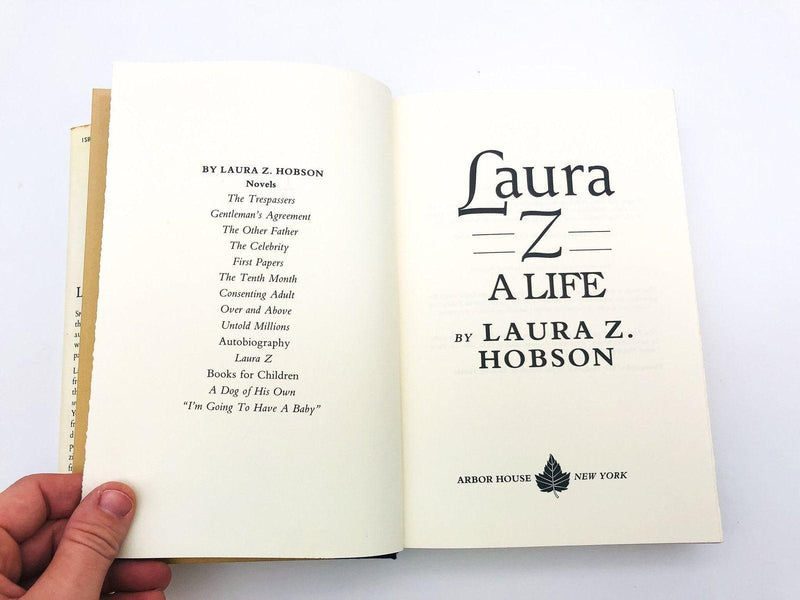 Laura Z A Life Hardcover Laura Z Hobson 1983 Jewish Author Promotion Writer Cpy3 8
