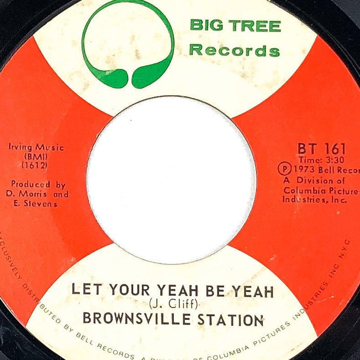 45 RPM Record Mister Robert / Let Your Yeah Be Yeah Brownsville Station 1973 1