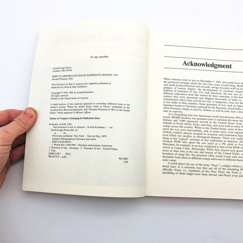 Nazi Prisoners Of War In America Paperba Arnold Krammer 1991 WW2 German Soldiers 4