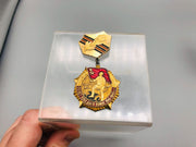 Vintage Soviet Russian Badge Award Lapel Pin Pinback 25 Years Of Victory 1972 6