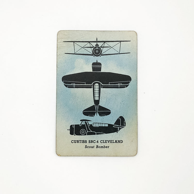 WW2 Airplane Identification Flash Card Curtiss SBC-4 Cleveland Scout Bomber 2