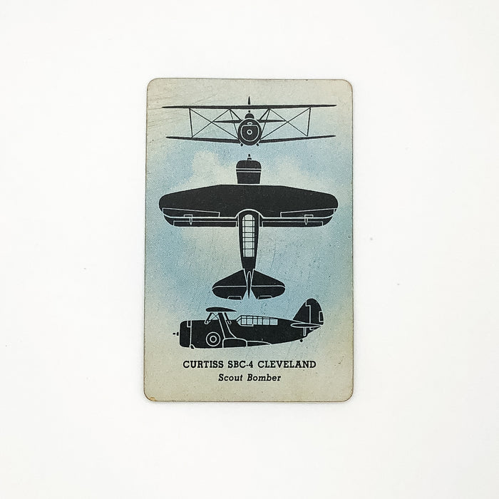 WW2 Airplane Identification Flash Card Curtiss SBC-4 Cleveland Scout Bomber 2