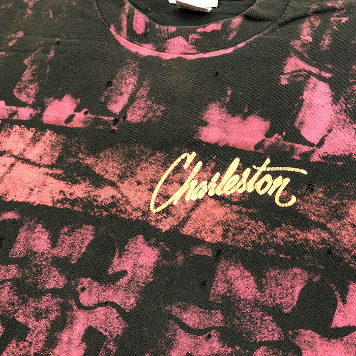 Charleston SC Souvenir T Shirt Large Tie Dye Fruit Of The Loom Grunge Distressed