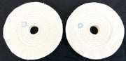 6" Buffing Polishing Wheel Buffer Pad 2pk 1" Arbor Cotton 50 Ply Spiral Sewn 3