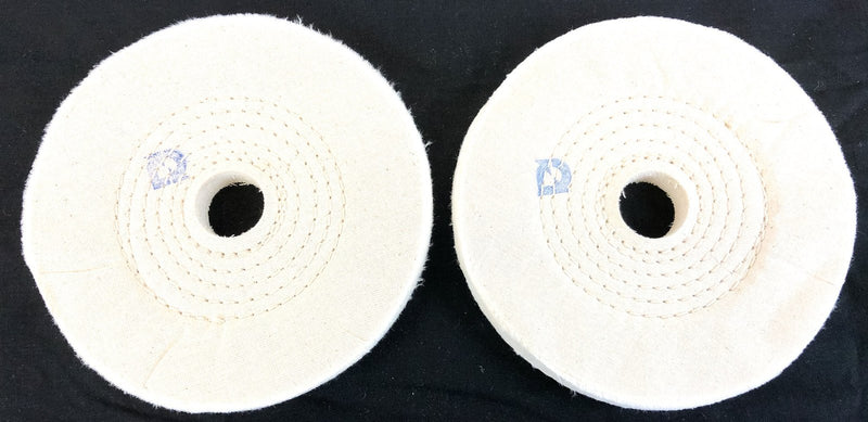 6" Buffing Polishing Wheel Buffer Pad 2pk 1" Arbor Cotton 50 Ply Spiral Sewn 3