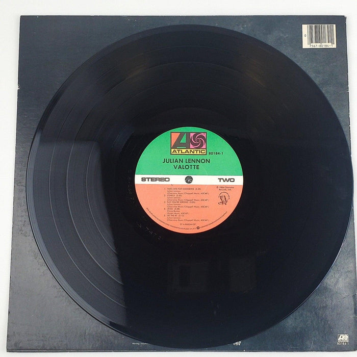 Julian Lennon Valotte Record 33 RPM LP 80184-1 Atlantic Records 1984 4