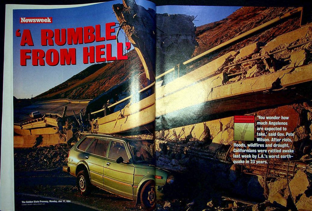 Newsweek Magazine January 31 1994 Los Angeles CA Earthquake San Andreas Fault