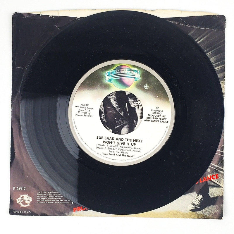 Sue Saad And The Next Won't Give It Up Record 45 RPM Single P-45912 Planet 1980 3