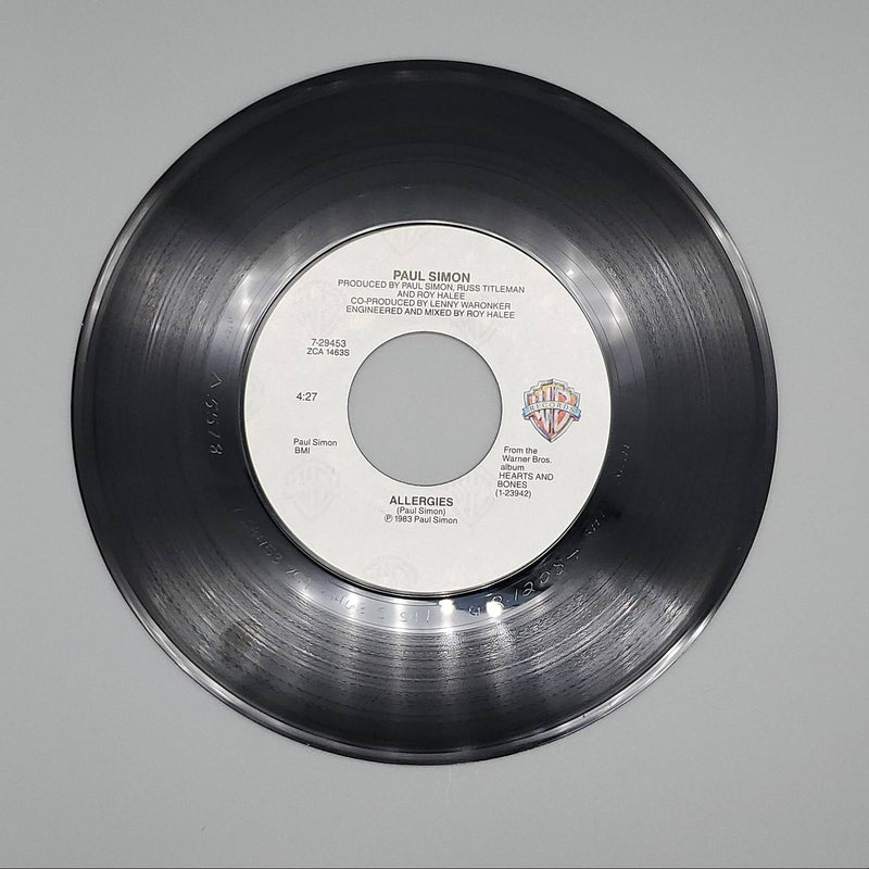 Paul Simon Allergies Single Record Warner Bros. 1983 7-29453 3