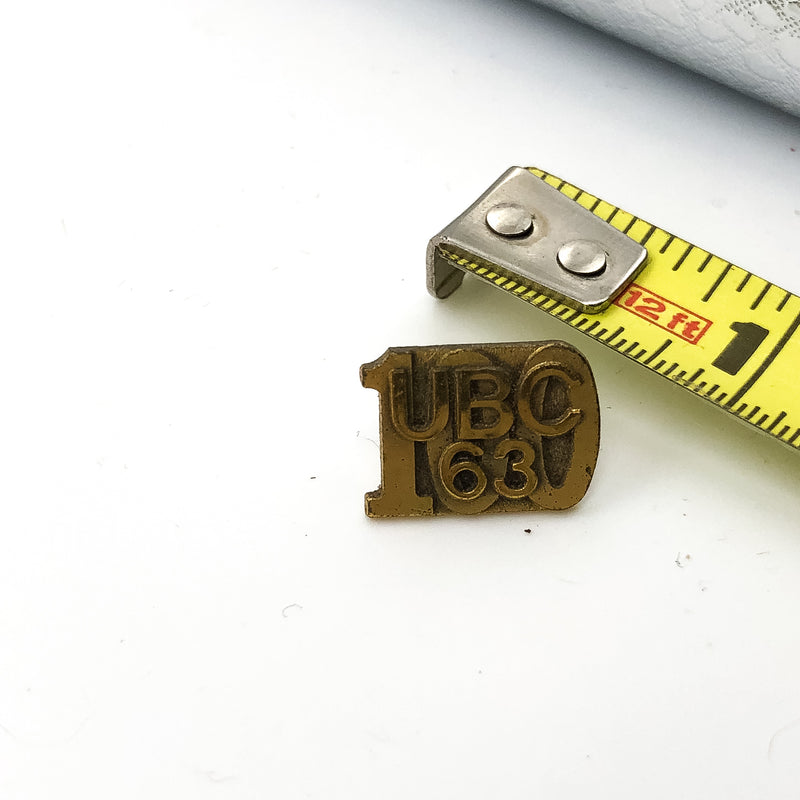 United Brotherhood of Carpenter's UBC 63 Lapel Pin 100 Years Celebration Vintage 4