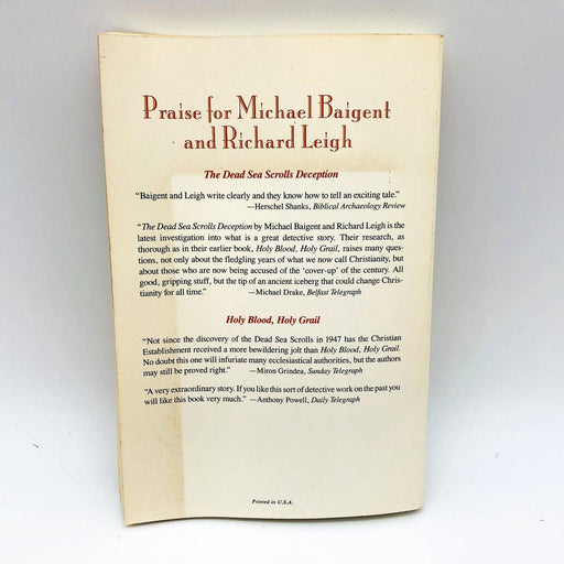 The Dead Sea Scrolls Deception Paperback Michael Baigent 1991 Criticism 1st Ed 2