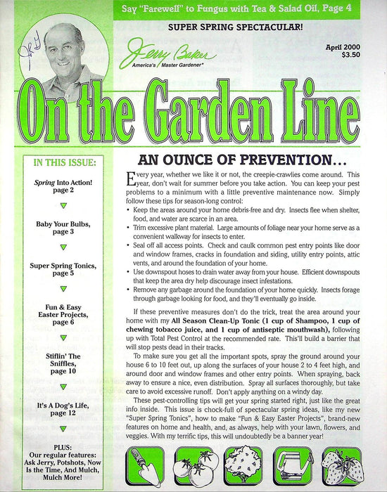 On The Garden Line Magazine April 2000 Easter Projects, Get rid of Fungus