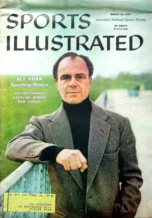 Sports Illustrated Magazine March 23 1959 Aly Khan Sporting Prince Horse Jockey