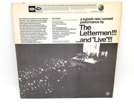 The Lettermen And "Live!" 33 RPM LP Record Capitol Records 1967 ST-2758 2