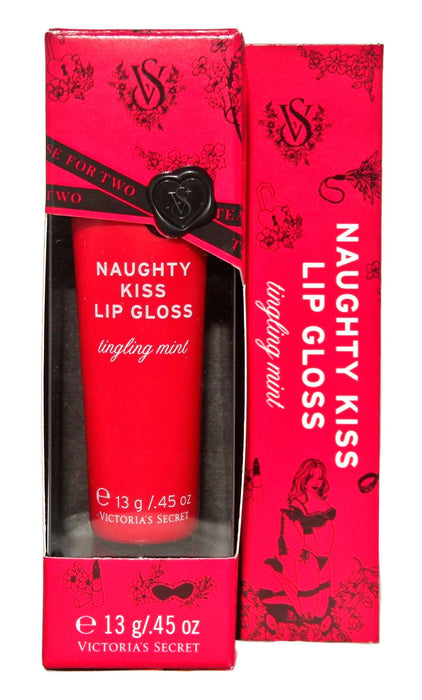 Victoria's Secret Lip Gloss Secret Naughty Kiss Tingling Mint Tease 4 Two .45oz