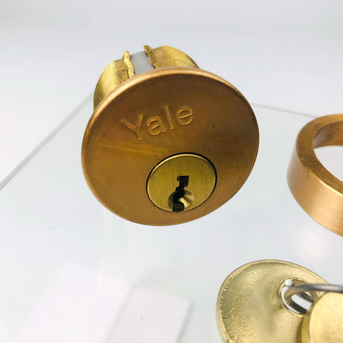 Yale Mortise Cylinder 2153 O Bittings US10 Satin Bronze SE Keyway New Old Stock