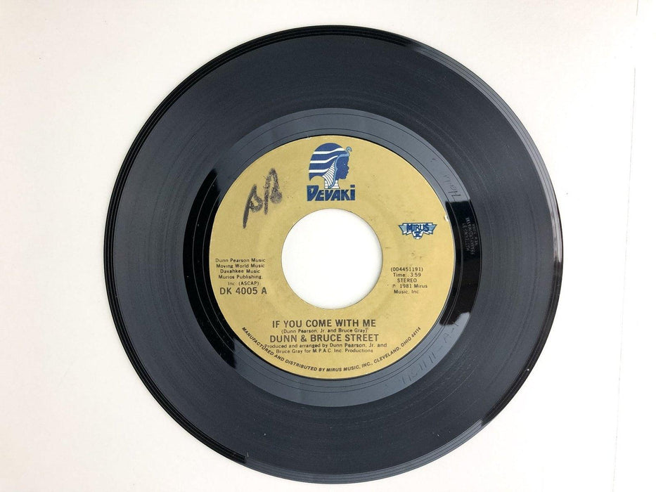 Dunn & Bruce Street 45 RPM 7" Single If You Come With Me / The Moment of Truth 3