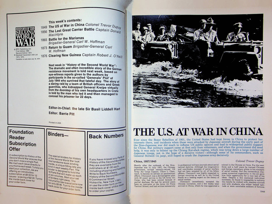 History Second World War WW2 Magazine 1974 Part 67 Marianas Battle Guam N Guinea 3