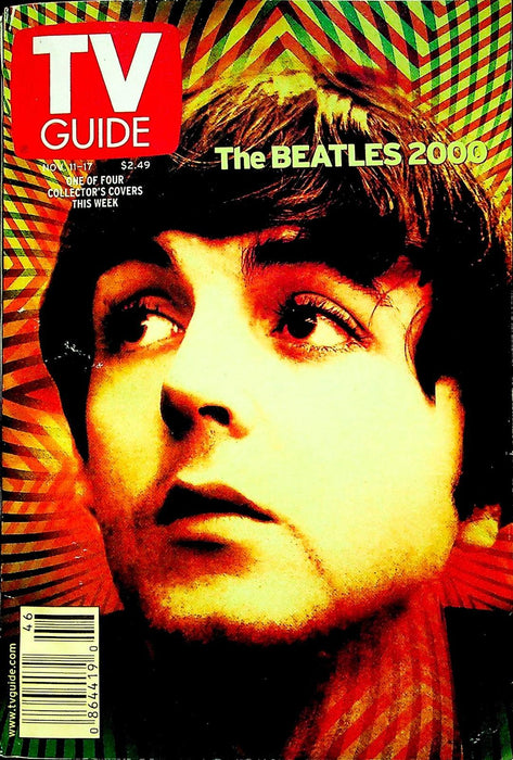 TV Guide Magazine November 11 2000 The Beatles Paul McCartney Cover British Pop