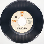 Florence Warner Anyway I Love You Record 45 RPM Single 8-50152 Epic 1975 Promo 1