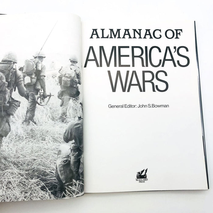 Almanac Of Americas Wars Hardcover John Bowman 1990 1st Edition Civil WW1 WW2 C2 5