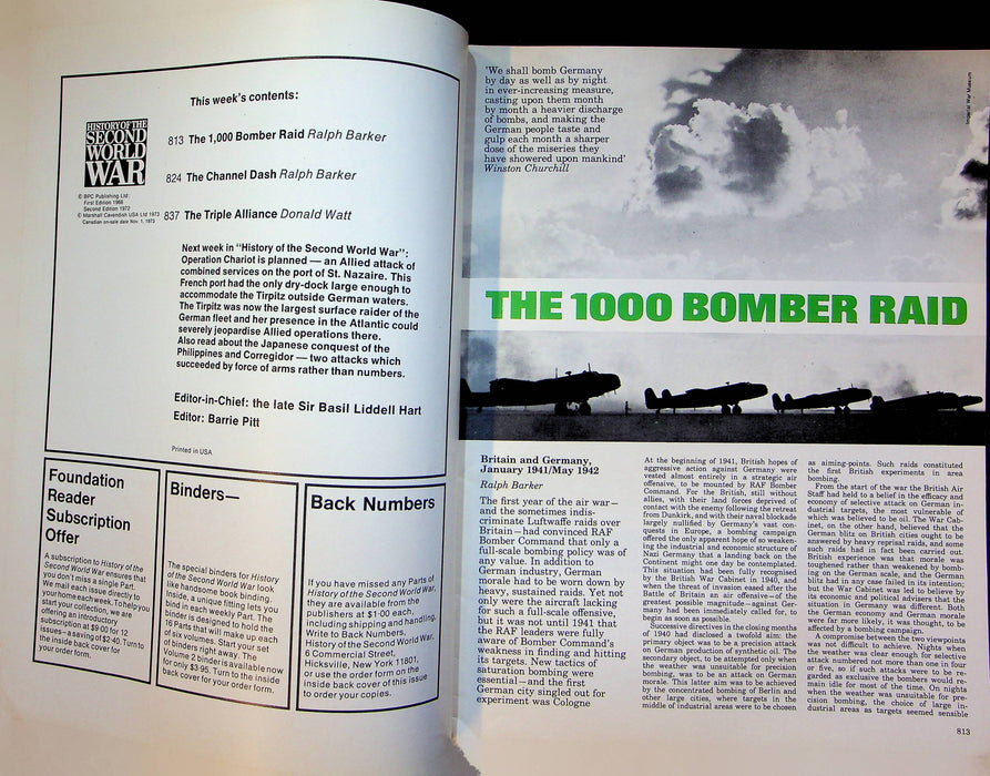 History Second World War WW2 Magazine 1973 Part 30 The 1,000 Bomber Raid Allies 3