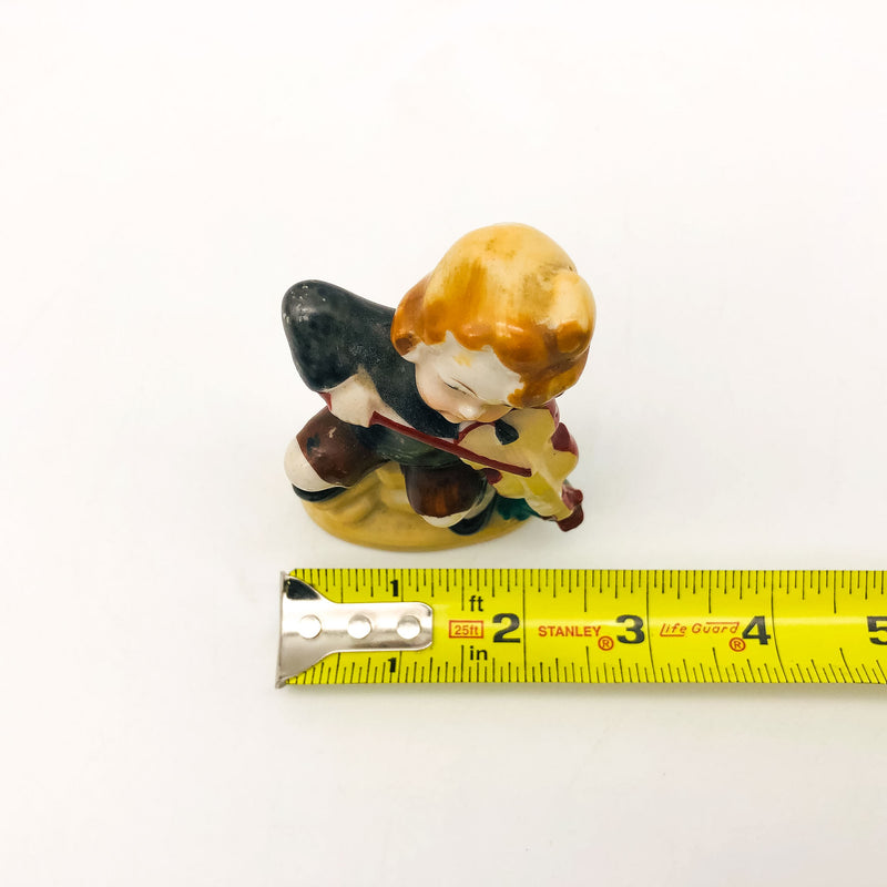 Occupied Japan Figurine Kewpie Musician Music Boy Playing Fiddle Violin 4" Cpy1