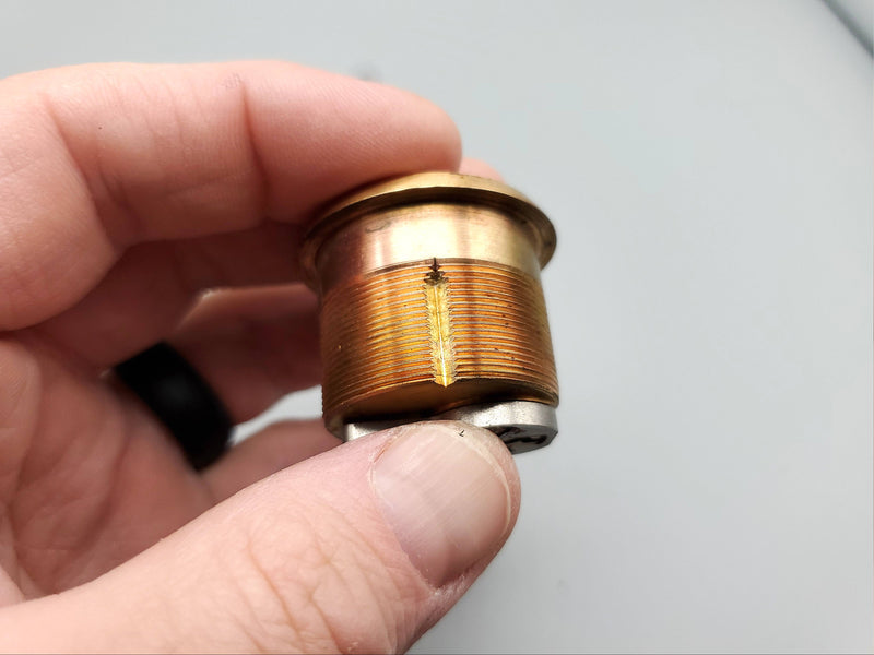 Schlage Mortise Lock Cylinder 20-001 E Keyway Satin Bronze 612 1" Length NOS