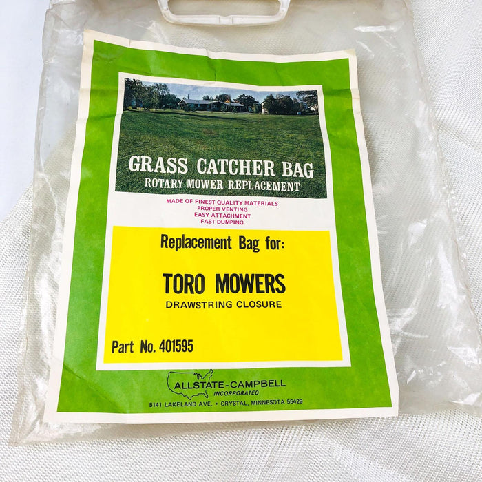 Campbell 401595 Grass Catcher Bag For Rotary Toro Mowers Drawstring New NOS