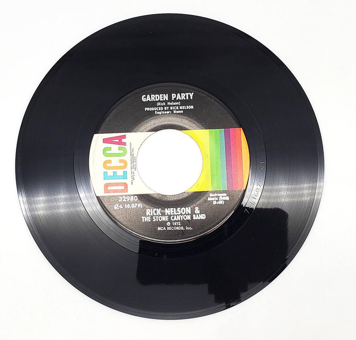 Rick Nelson & The Stone Canyon Band Garden Party 45 RPM Single Record Decca 1972 1