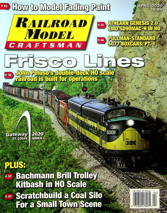 Railroad Model Craftsman Magazine April 2020 Vol 89 No 4 Frisco Lines CLEAN