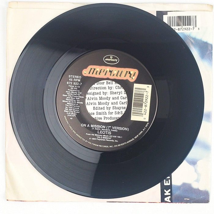 Leotis On A Mission Record 45 RPM Single 872 922-7 Mercury 1989 3