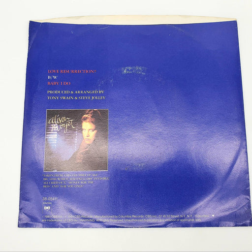 Alison Moyet Love Resurrection Single Record Columbia 1984 38 05411 2